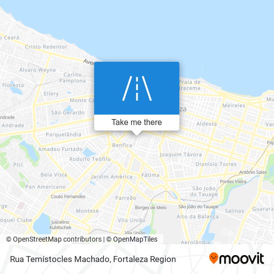 Mapa Rua Temístocles Machado