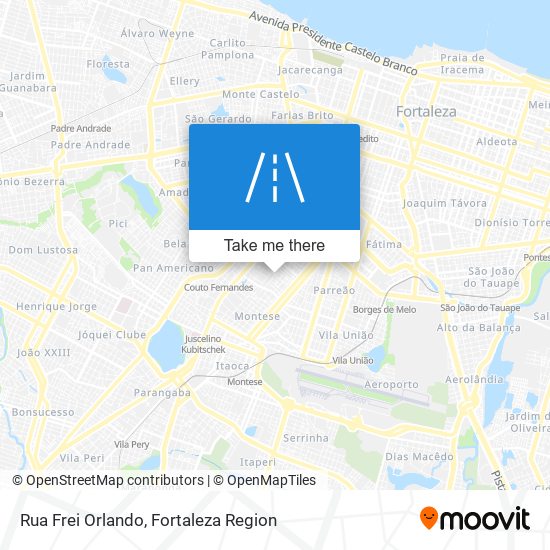 Mapa Rua Frei Orlando