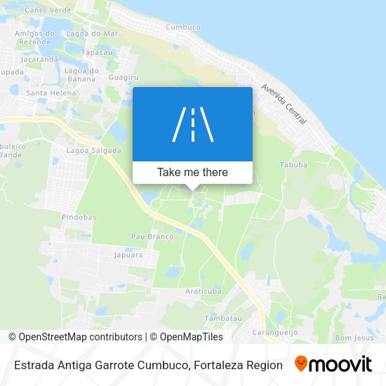 Estrada Antiga Garrote Cumbuco map