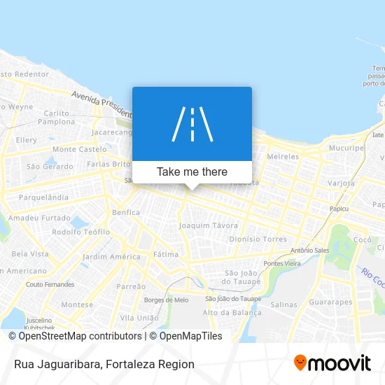 Rua Jaguaribara map