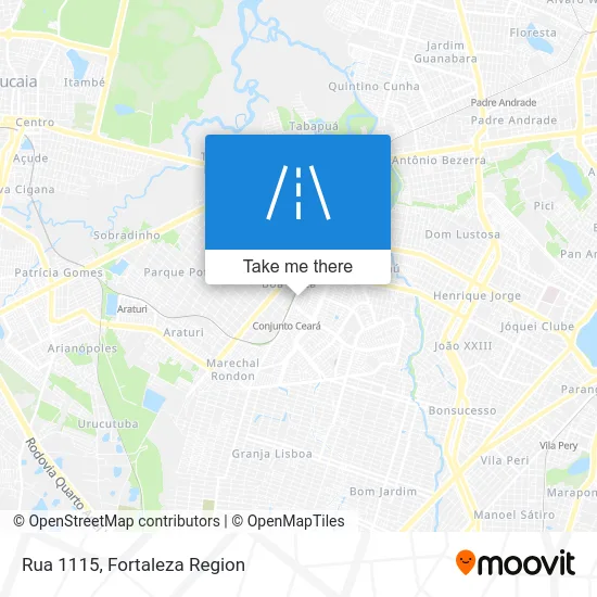 Rua 1115 map