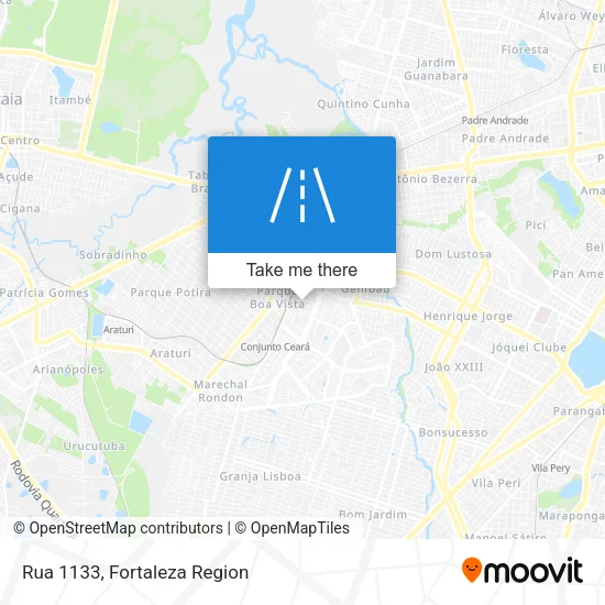 Rua 1133 map