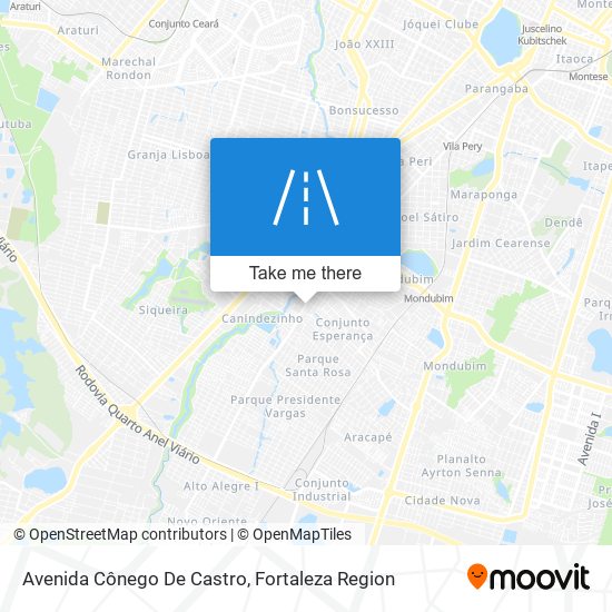 Mapa Avenida Cônego De Castro