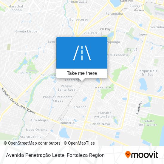 Avenida Penetração Leste map