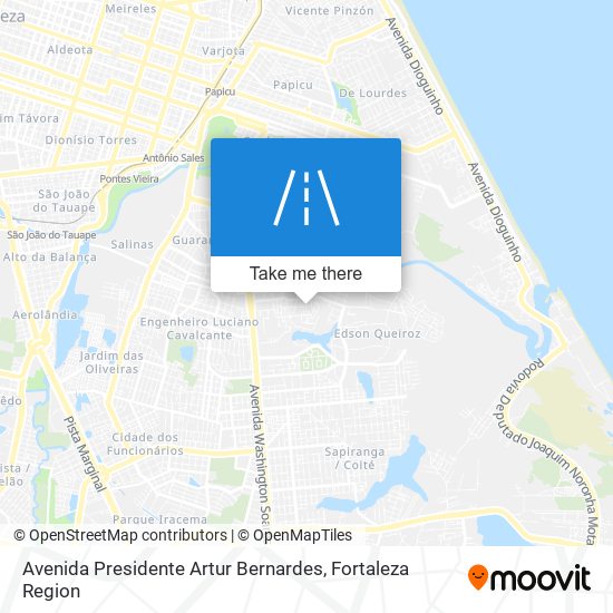 Mapa Avenida Presidente Artur Bernardes