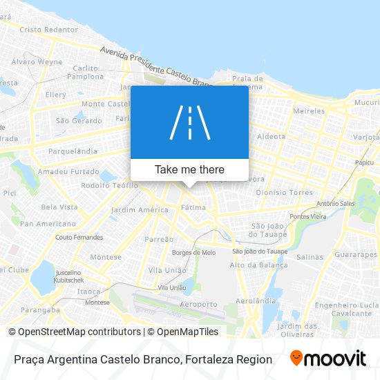 Mapa Praça Argentina Castelo Branco