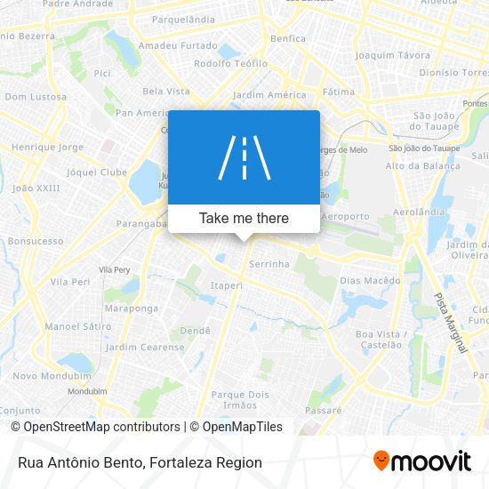 Rua Antônio Bento map