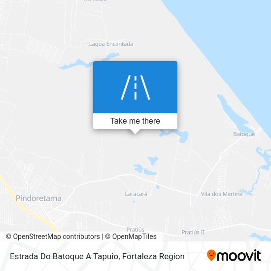 Estrada Do Batoque A Tapuio map