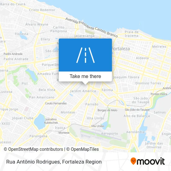 Rua Antônio Rodrigues map