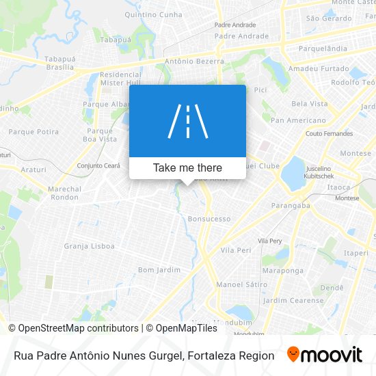 Rua Padre Antônio Nunes Gurgel map