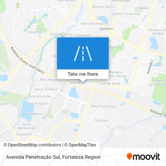Avenida Penetração Sul map