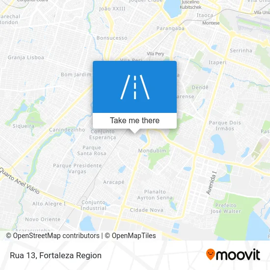 Rua 13 map