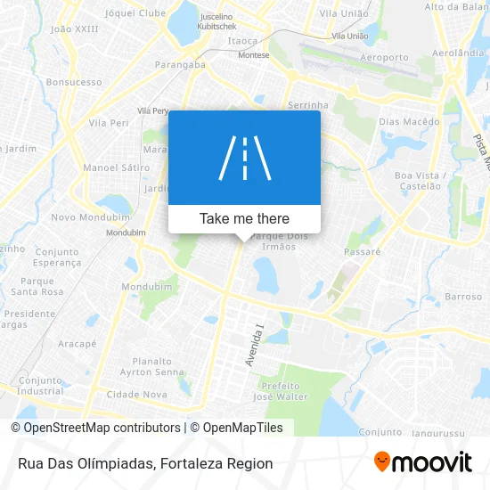Rua Das Olímpiadas map