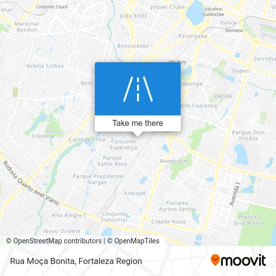 Rua Moça Bonita map