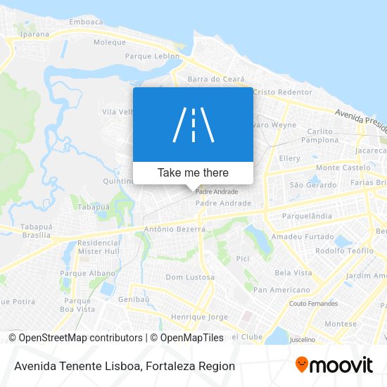 Avenida Tenente Lisboa map