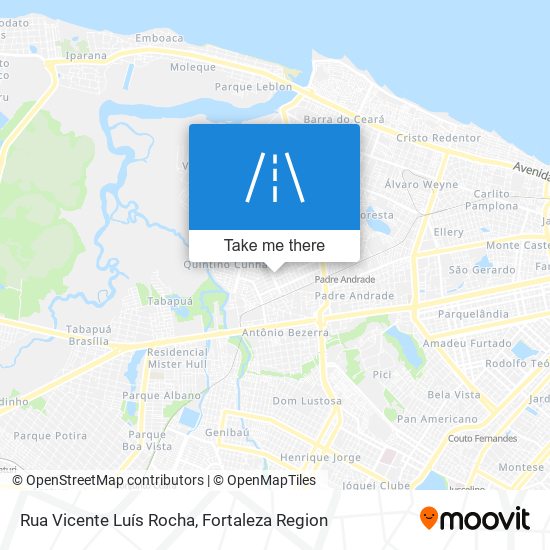Mapa Rua Vicente Luís Rocha