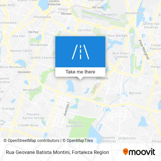 Rua Geovane Batista Montini map