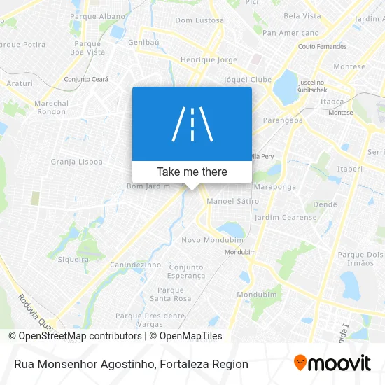 Rua Monsenhor Agostinho map