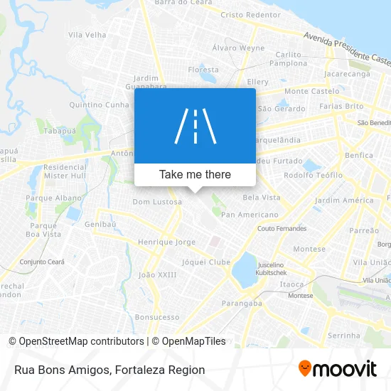 Rua Bons Amigos map