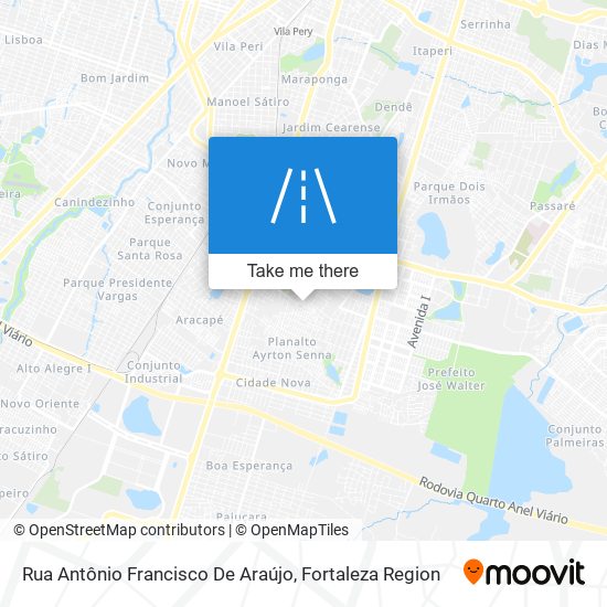 Mapa Rua Antônio Francisco De Araújo