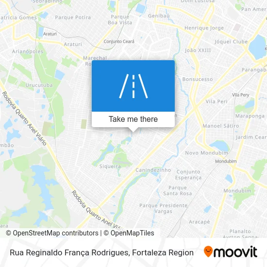 Rua Reginaldo França Rodrigues map