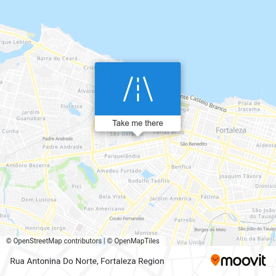 Rua Antonina Do Norte map