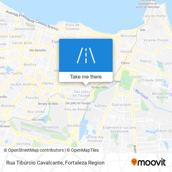 Mapa Rua Tibúrcio Cavalcante