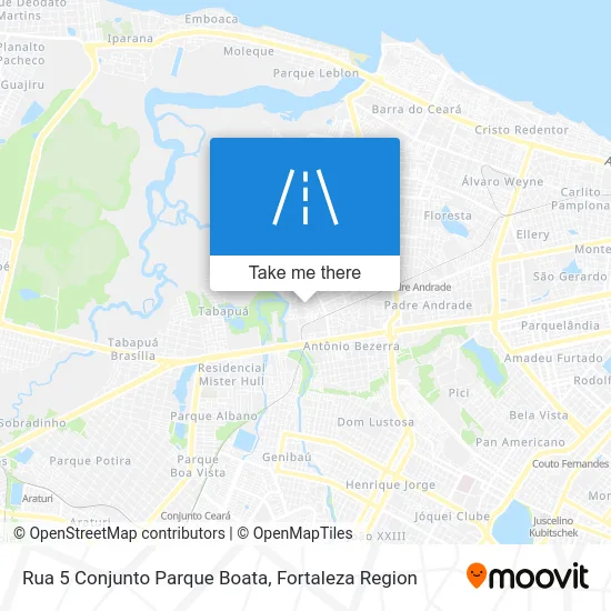 Rua 5 Conjunto Parque Boata map