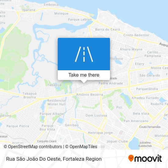 Rua São João Do Oeste map