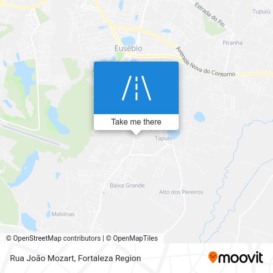 Rua João Mozart map