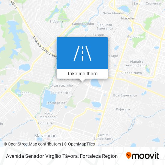 Mapa Avenida Senador Virgílio Távora