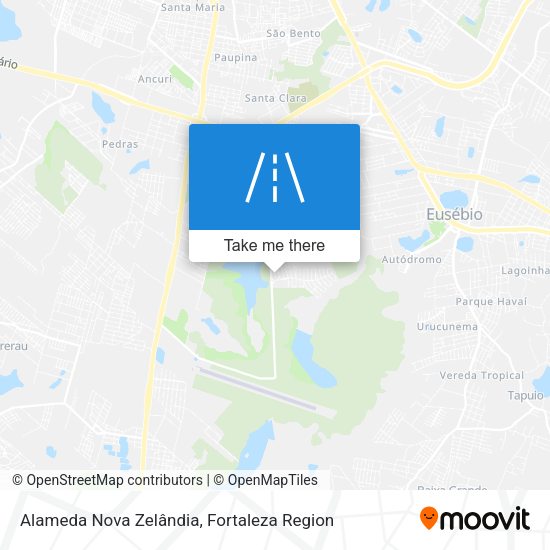 Alameda Nova Zelândia map