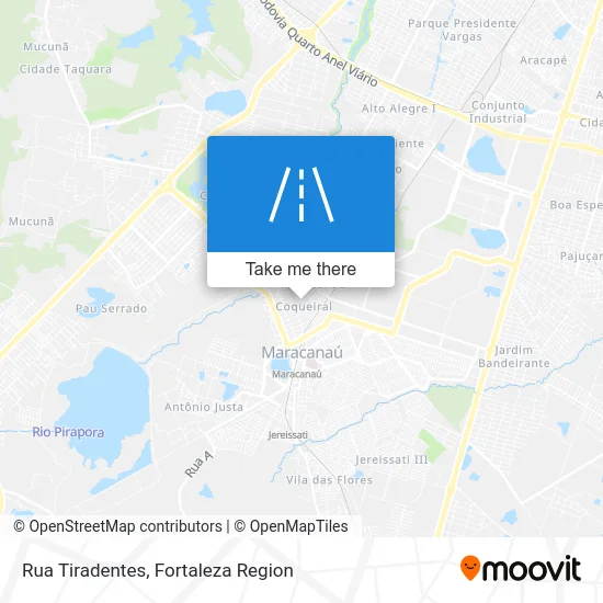 Rua Tiradentes map