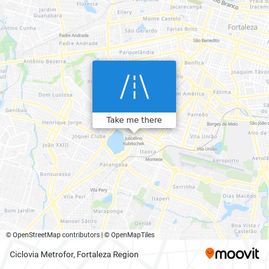 Ciclovia Metrofor map