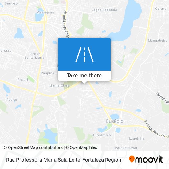 Mapa Rua Professora Maria Sula Leite