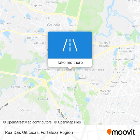 Rua Das Oiticicas map