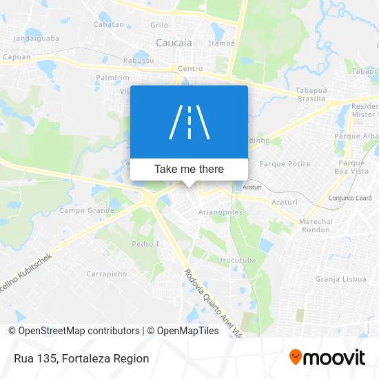 Rua 135 map