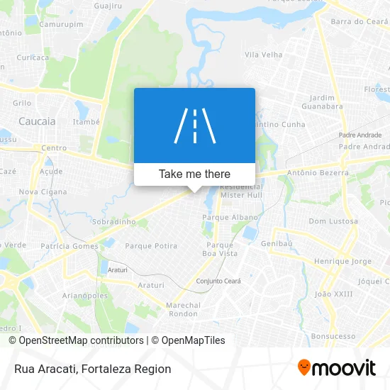 Rua Aracati map