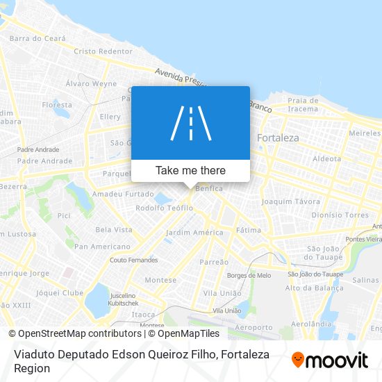 Mapa Viaduto Deputado Edson Queiroz Filho