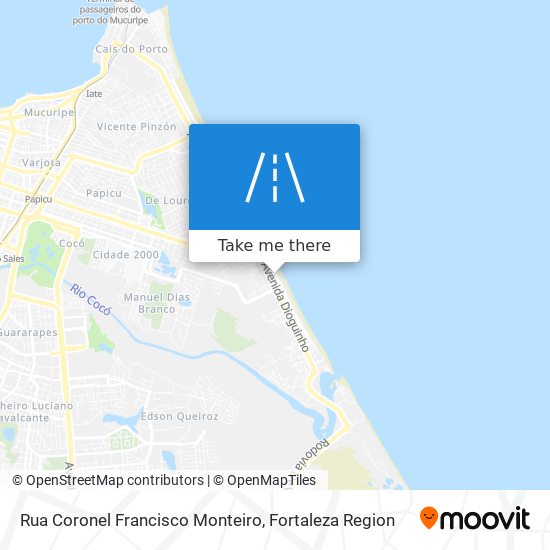 Mapa Rua Coronel Francisco Monteiro