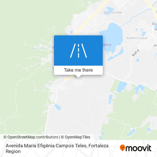 Mapa Avenida María Efigênia Campos Teles