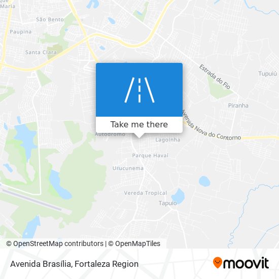 Mapa Avenida Brasília