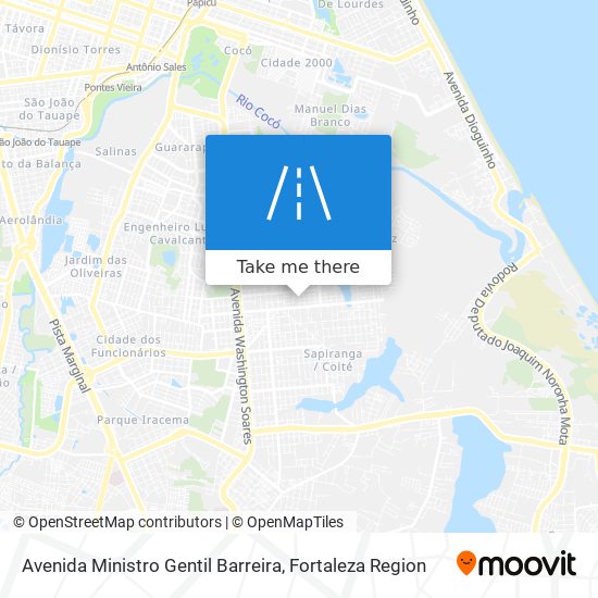 Mapa Avenida Ministro Gentil Barreira