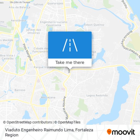 Mapa Viaduto Engenheiro Raimundo Lima