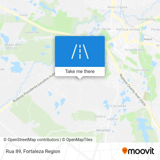 Rua 89 map