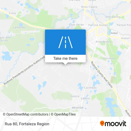Rua 80 map