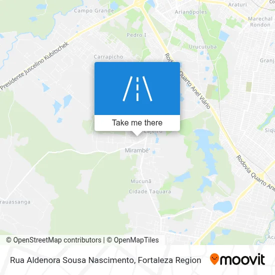 Rua Aldenora Sousa Nascimento map