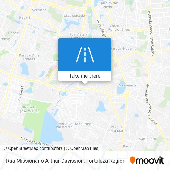 Rua Missionário Arthur Davission map