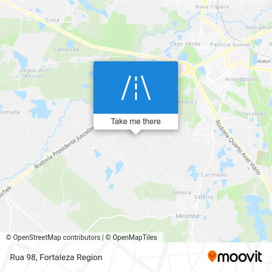 Rua 98 map