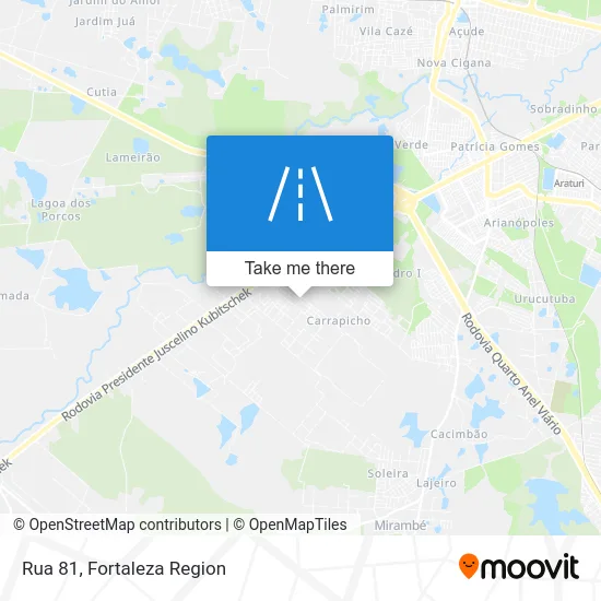 Rua 81 map